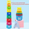 Numerical letters Stacked Cup Beach toys 9 cups Bathing toys Baby educational toys Bear shape Baby gift