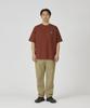 Snow Peak New Standard Square Logo Short Light and T-Shirt NSD-TS-25AU002, Sleeve, Brown, XXL, Men's Women's