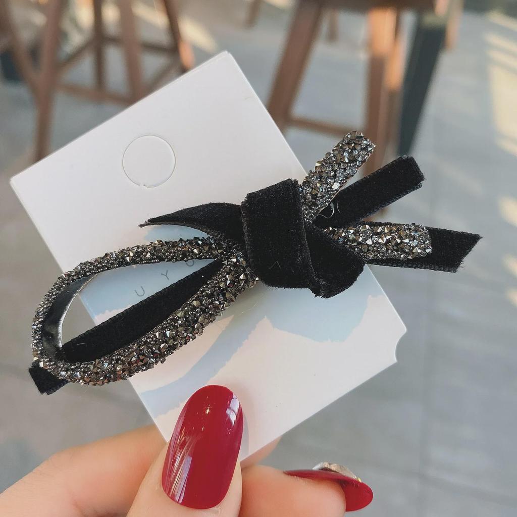 Vintage Korean Bow Hairpin - Chic Side Clip for Bangs