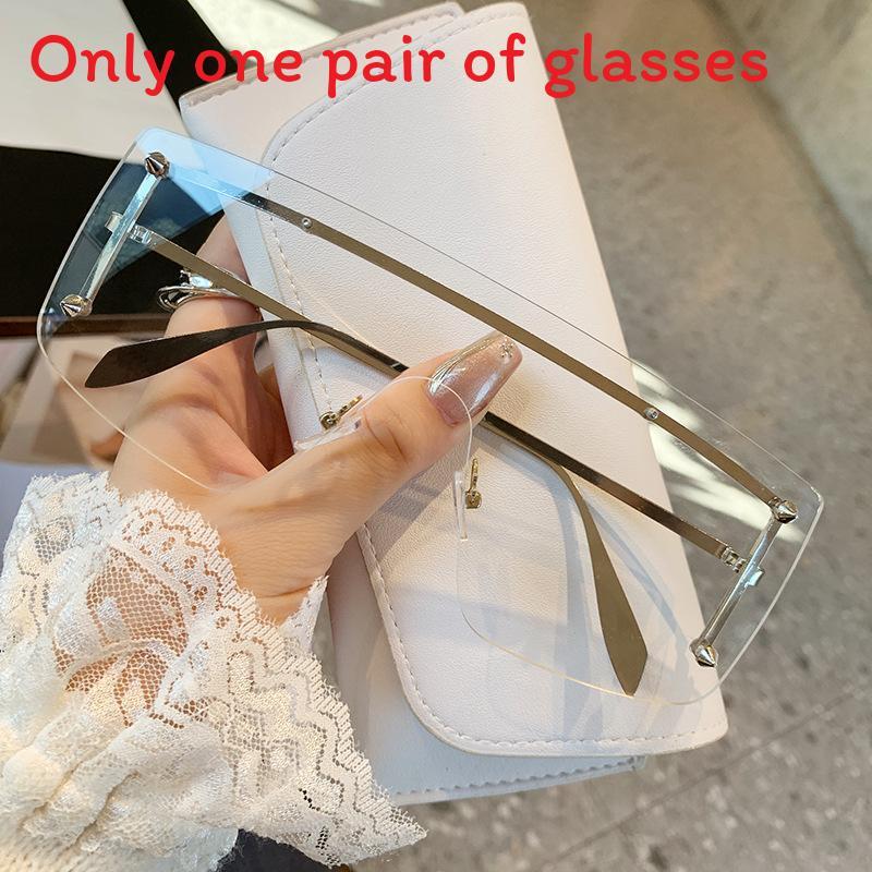 Metal Rim Square Sunglasses For Men Women With Uv400 Protection For Outdoor Fashion And Driving