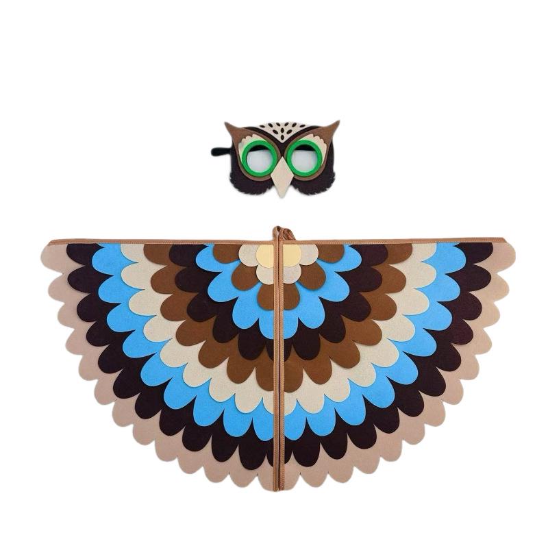 Kinder Vogelvleugels Halloween Kostuum Cape voor Kleuterschool Optredens