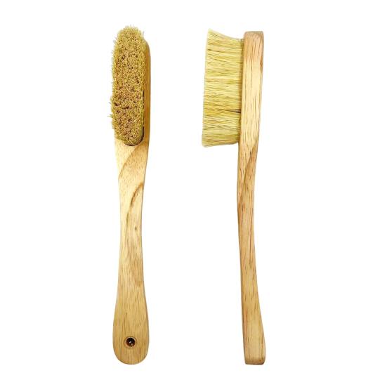Rock Climbing Brush with Wooden Long Handle Thick Boar Bristles Portable Indoor Outdoor