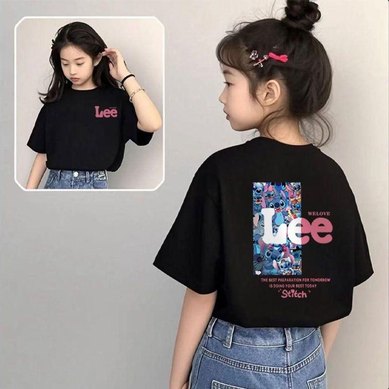 Girl s T-shirt summer short sleeved cute cartoon printed top 140