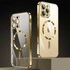 Luxury Wireless Charging Transparent Magsafe Case For iPhone 16 15 14 13 12 11 Pro Max X XR XS 7 8 Plus SE 2024 Mini Soft Case