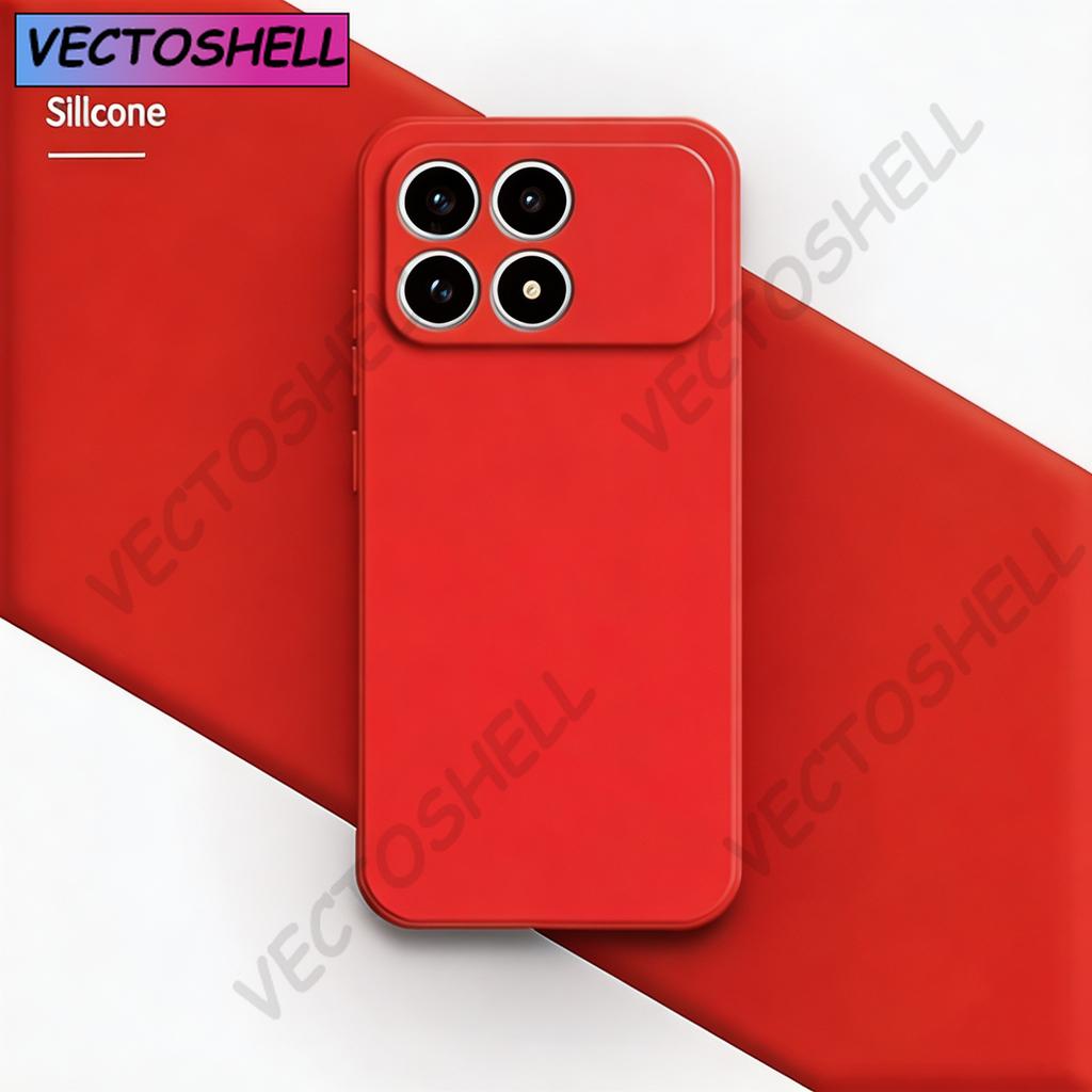 Original Silicone Phone Case For Xiaomi Poco F8 Pro Ultra X8 Pro Max Fundas High Qualtiy Soft Internal Flocking Back Cover
