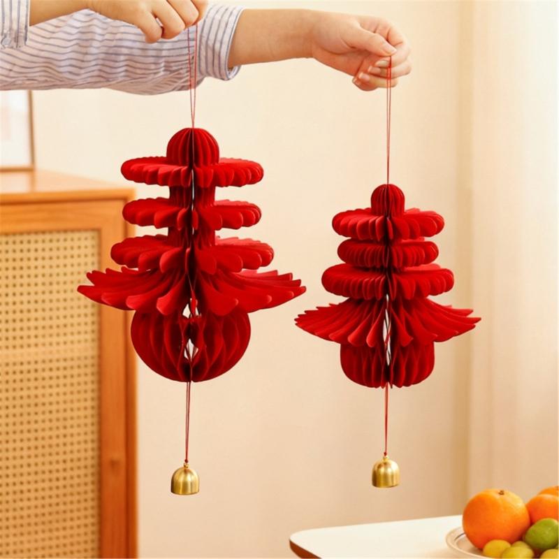 Traditional Double Happiness Wall Accessory Spring Festival Celebration Handmade Paper Craft For Indoor Outdoors