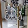 4PCS With Metal Clip Glass Table Cover Pendant Decorative Tablecloth Clip  Banquet
