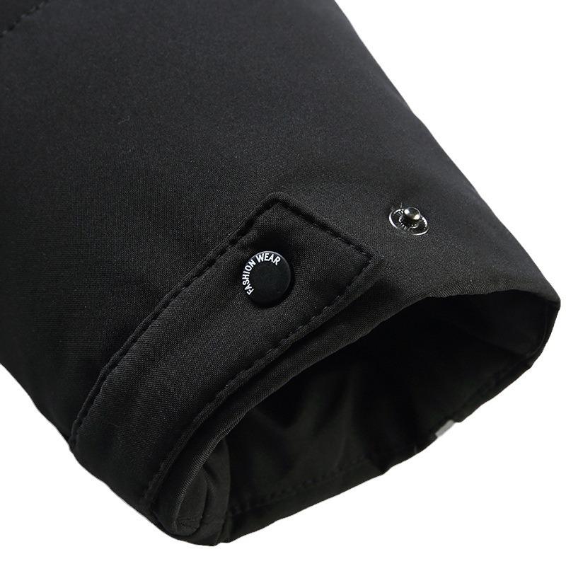 Men's Long Down Jacket - Thickened, Over-the-Knee, Outdoor Coat for Middle-Aged and Elderly