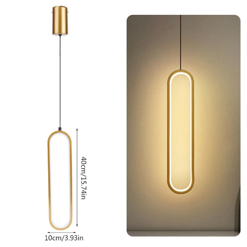 Minimalist Aluminum Black Long Strip Chandeliers For Living Room Wall Decor LED Hanging Light Small Chandelier Dimmable