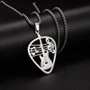 Retro Punk Music Guitar Necklace for Men Personalized Gothic Pendant Fashion Hip Hop Rock Singer Jewelry Gift