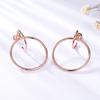 UMCHO Earrings Women Silver Hoop Earrings Embed Pretty Wedding Jewelry Fashion Accessories Party Gift
