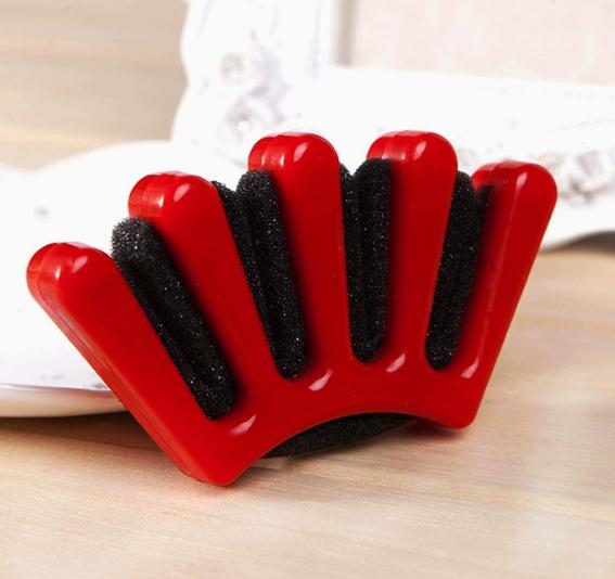 

1 5-Finger Sponge Hair Braiding Tool, DIY Wave Curly Twist Styling Kit, Manual Hair Weaver Crimper for Women Girls Party Travel красный