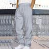 Unisex Spring Fall Pants with Side Pockets Elastic Waist Straight Wide Leg Sweatpants