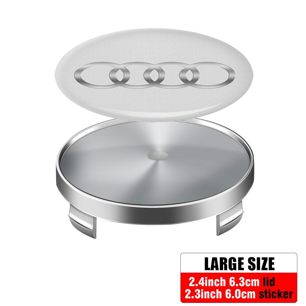 For Audi A360MM 63MM 68MM Car Wheel Center Cover Badge Hub Caps Emblem Decoration for AUDI S RS R A3 8P S3 A4 B6 B7 A6 A5 Q3 Q5 Q7 A2 A7 A8