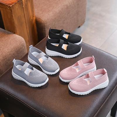 Chaussures de sport pour enfants, chaussures de sport pour garçons, tissu Flyknit, chaussures décontractées à la mode pour filles, chaussures de planche pour grands enfants, printemps et automne
