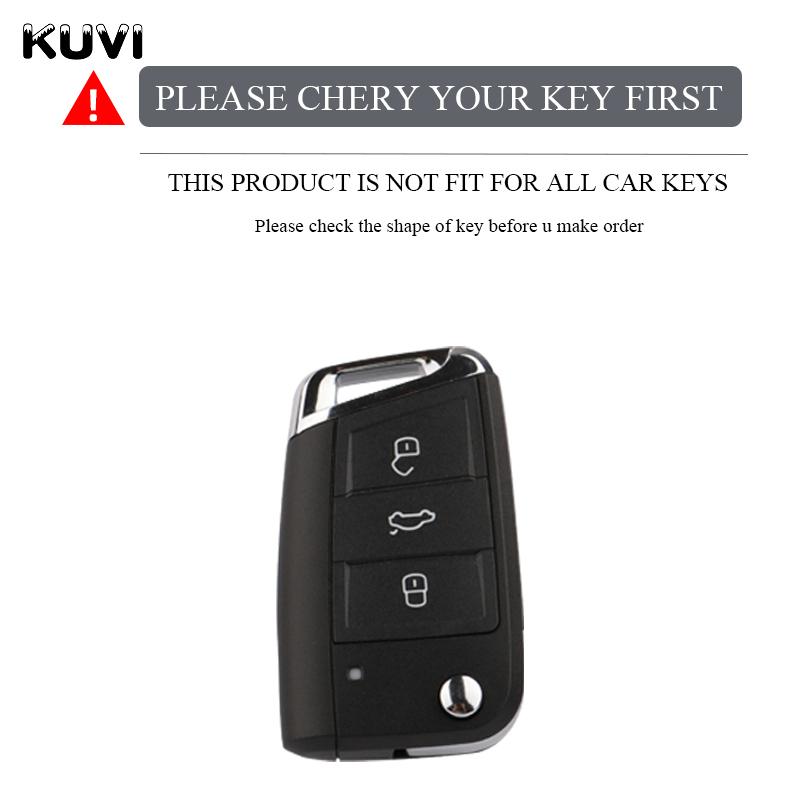 TPU Bilnøkkeldeksel Skall Fob For VW Volkswagen Golf 7 MK7 Tiguan MK2 For SEAT Ateca Leon FR 2 Ibiza For Skoda Octavia