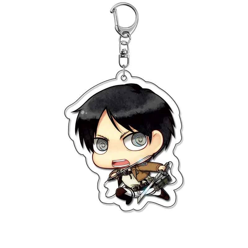 Attack On Titan Wings Of Liberty Keychain Featuring Eren Levi Hange Mikasa And Armin.