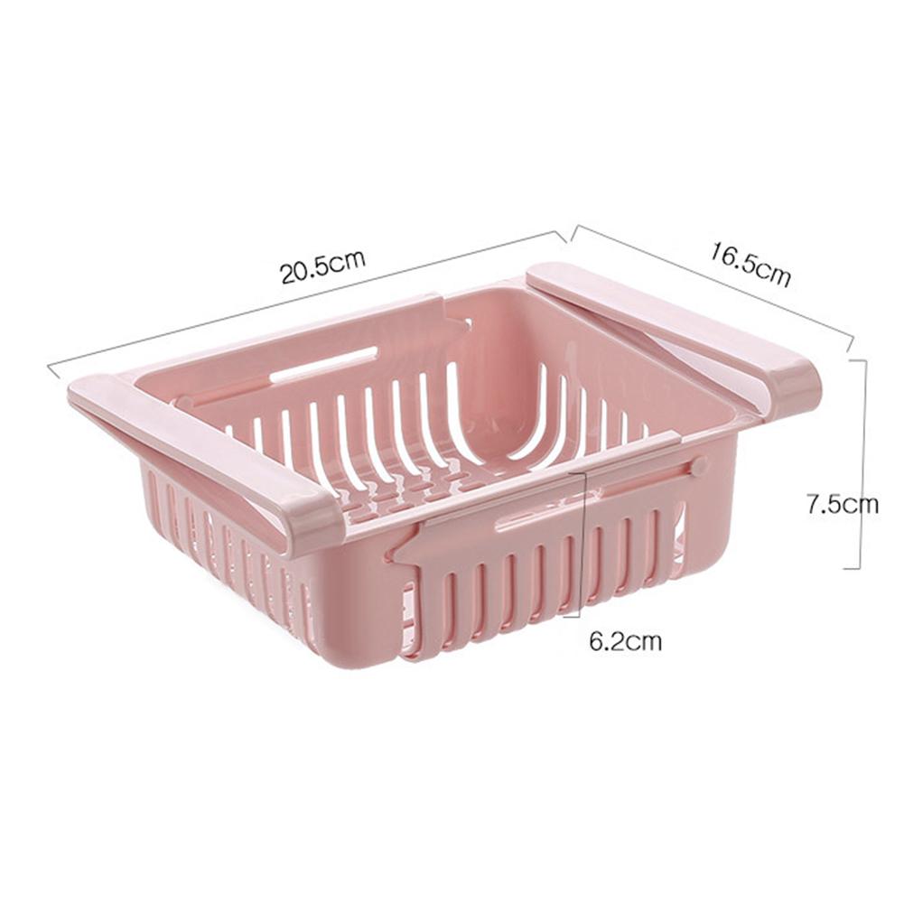 Retractable Kitchen Fridge Organizer Slide Under Shelf Drawer Box Rack Holder
