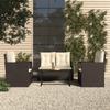 Day and Night - Day and Night Garden Furniture with Cushions 4 Pieces Black Synthetic Rattan