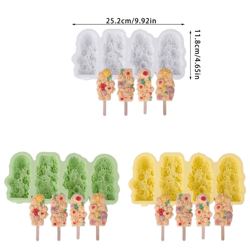 Flower Silicone Mold Ices Ices Cream Mold Tray Easy to Clean