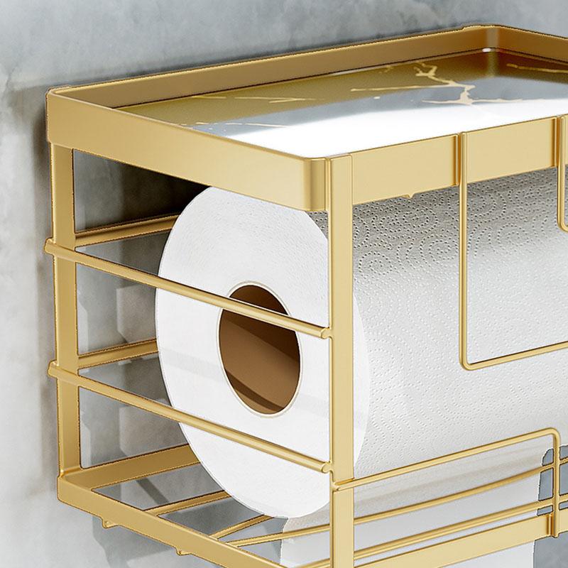 Glass Bathroom Paper Roll Holder Black/White Toilet Tissue Box Paper Towel Rack Wall Mounted Mobile Phone Rack Bath shelf