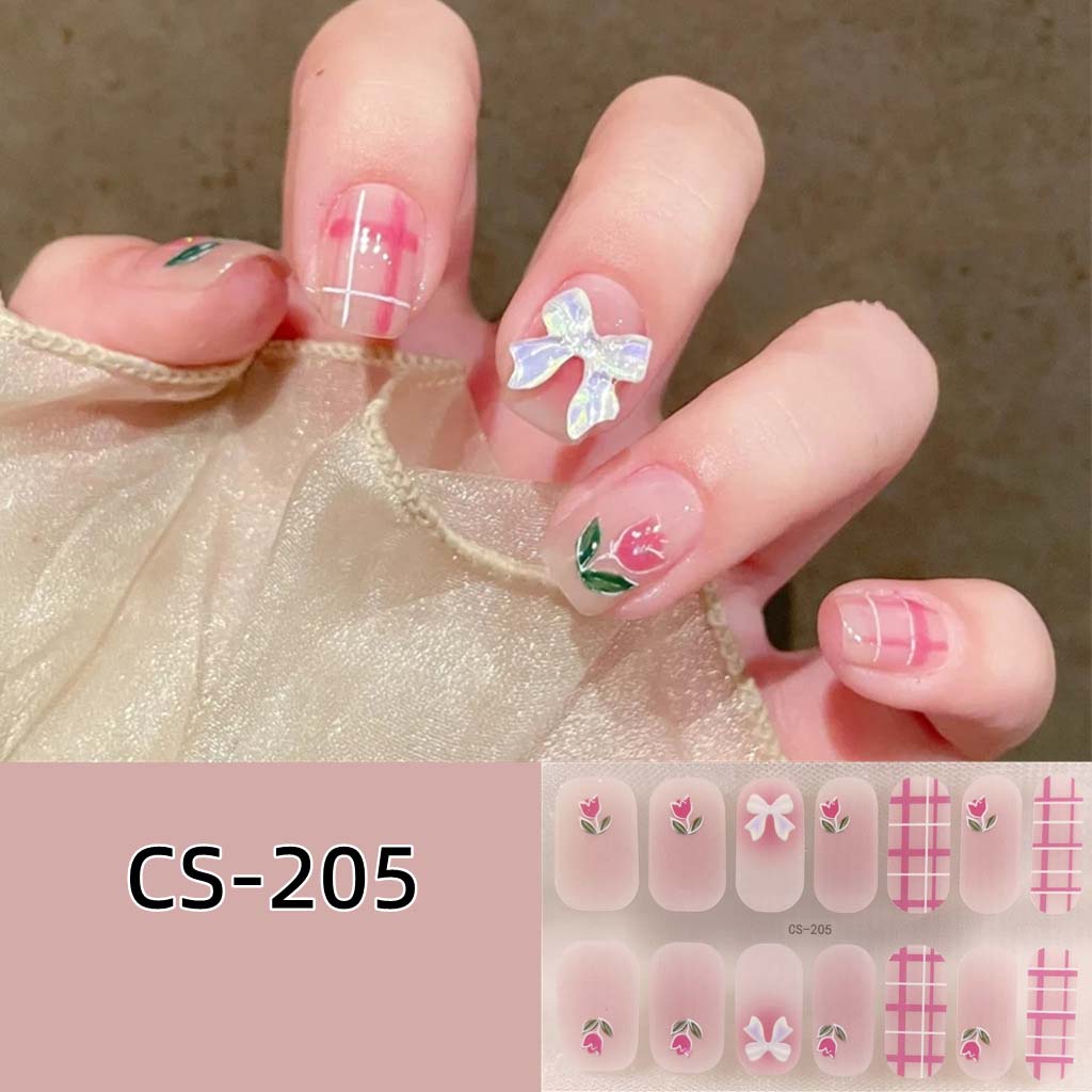 CS Waterproof and No-bake Gel Nail Polish Film All Stick Japanese and Korean Wind Spring and Summer Nail Wrap Paper Nail Wrap Paper