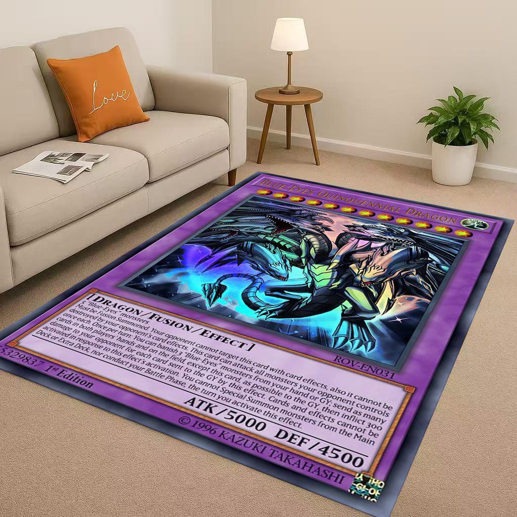 Slifer The Sky Dragon Yu-Gi-Oh MONSTER Cartoon Living Room Non-Slip Area Rug Carpet for Bedroom Sofa,Easy Clean Home Doormat