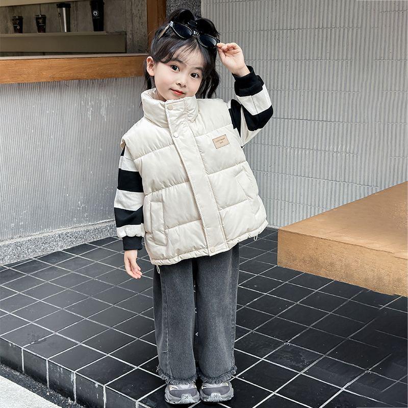 Winter Daunen Baumwollweste für Mädchen - Modische verdickte ärmellose Jacke für Babys, Kinder und Teenager