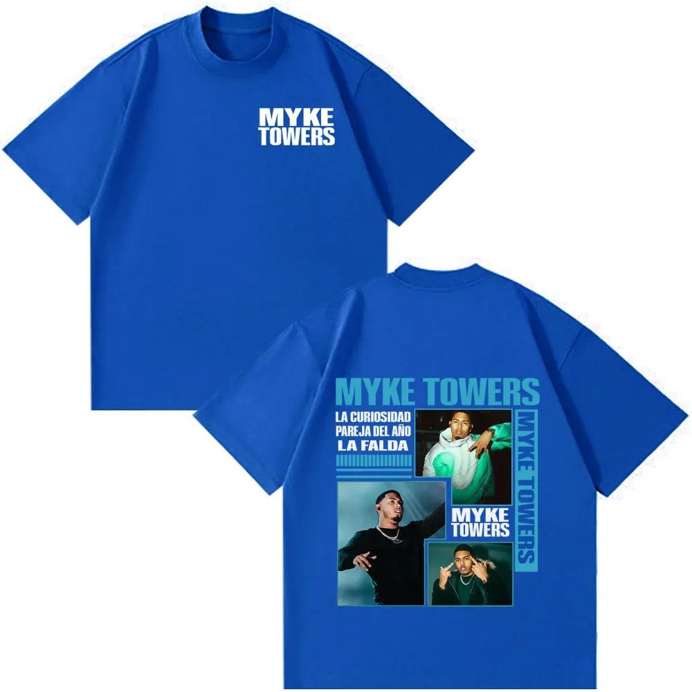 Rapper Myke Towers Print 2026 T-shirt Men Women Fashion Hip-hop T-shirts Hort-sleeved Cotton Casual Loose Oversized T-shirts