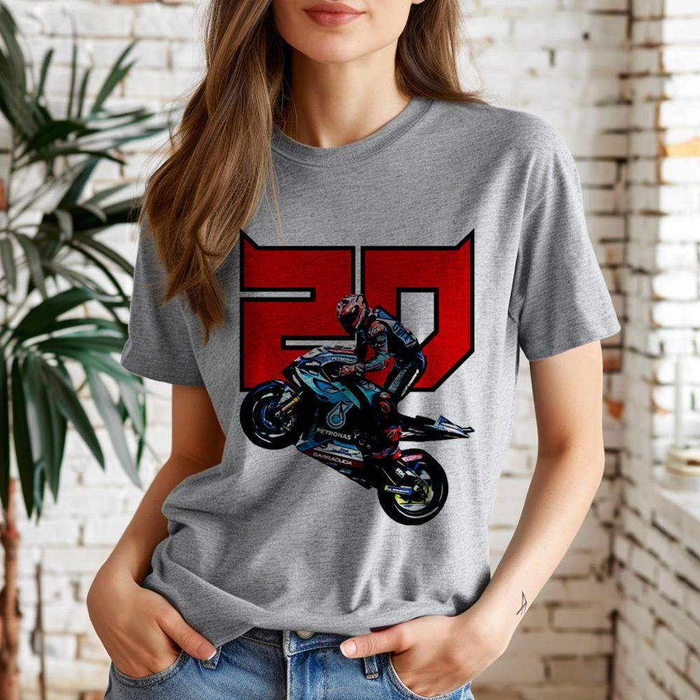 Fabio Quartararo T Shirt Female 80s Trendy Harajuku  Pastel 2000s Tshirt Grunge Hip Hop Pop Culture 2000s Women Comfortable