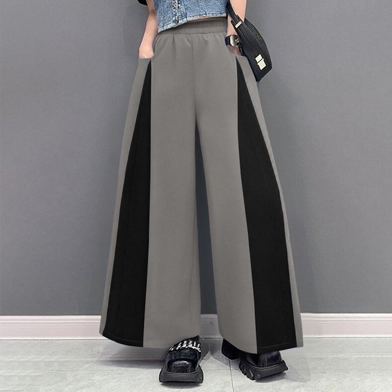 

Женские летние брюки ZANZEA с эластичной резинкой на талии и карманами, широкие брюки 2XL серый