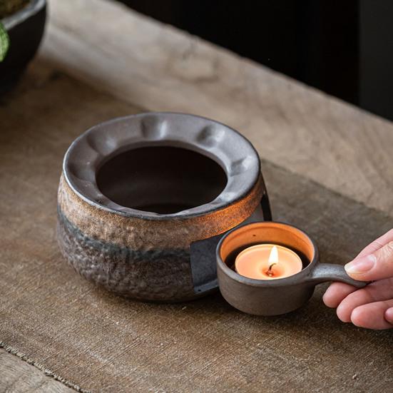 Keramischer Aromatherapie-Kerzenwärmer Weihrauch- & Teekannenwärmer Diffusor Zen-Atmosphäre Dekor für Zuhause Meditation