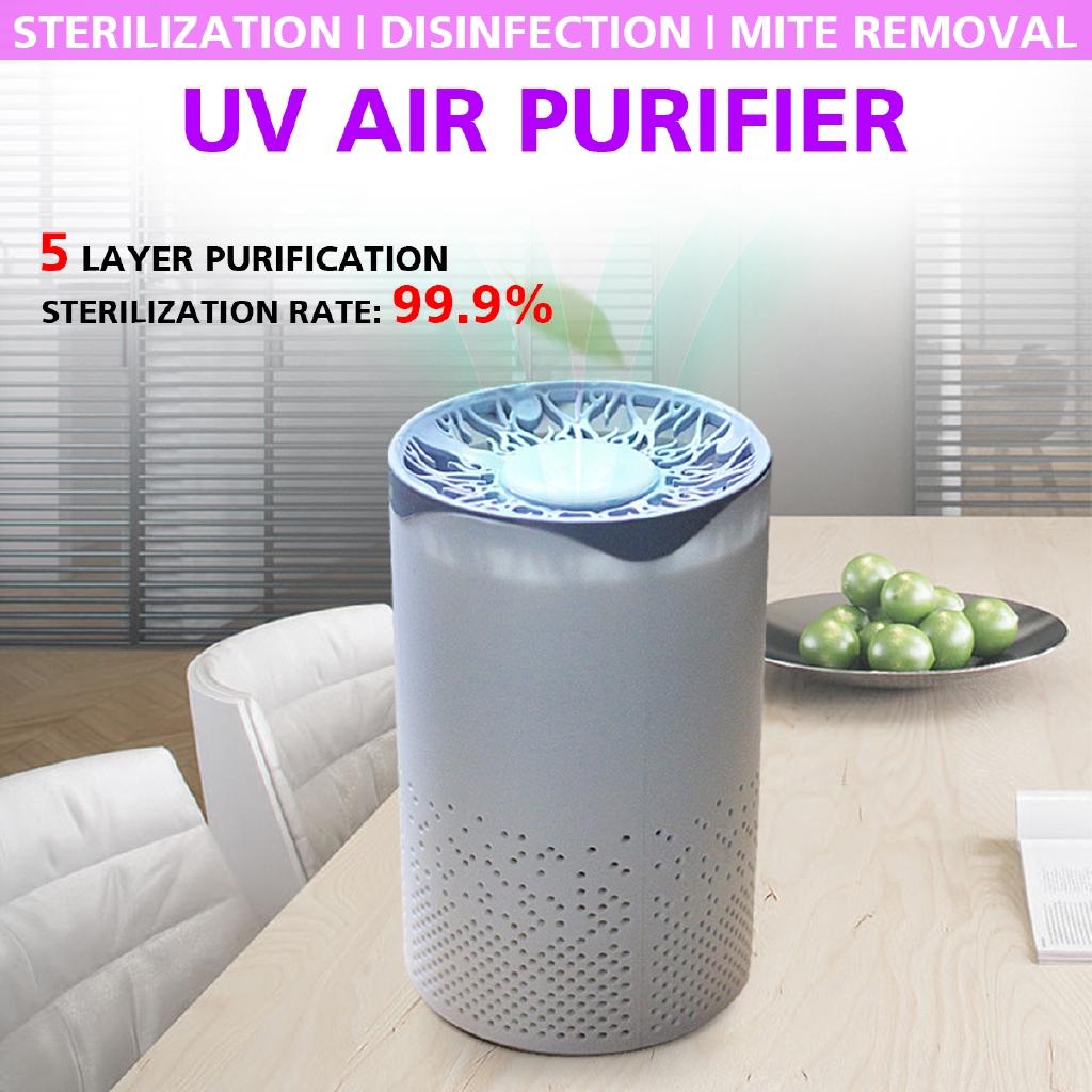 5W Antiviral UV Air Purifier Filter Air Cleaner Fresh Ozone Home Bedroom Auto Smoke Formaldehyde Sterilizer Smart No Radiation