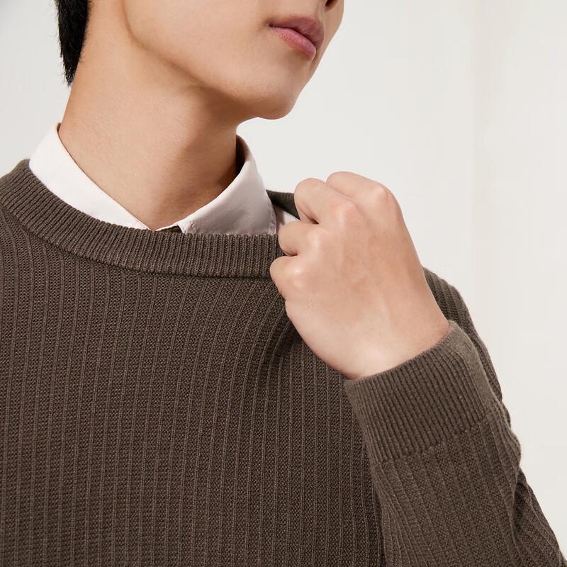 SEVEN Men's 7A Antibacterial Striped Knit Pullover Sweater