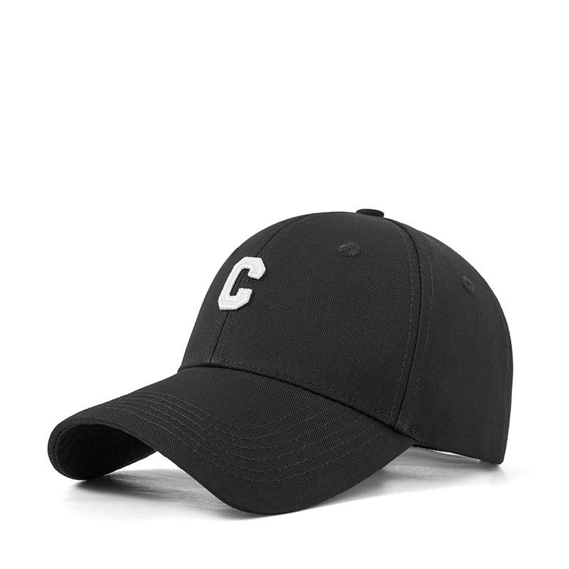 Multi-Color Good Quality C Letter Cotton Baseball Cap For Men And Women, Spring And Summer Sunshade, Sun Protection, Dome Curved Brim Cap