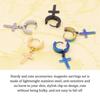 Fake Earring To Lightweight Appearance Studs Magnetic Chic Easy Styles Waterproof Various Cross Wear Distinctive Cute Nose