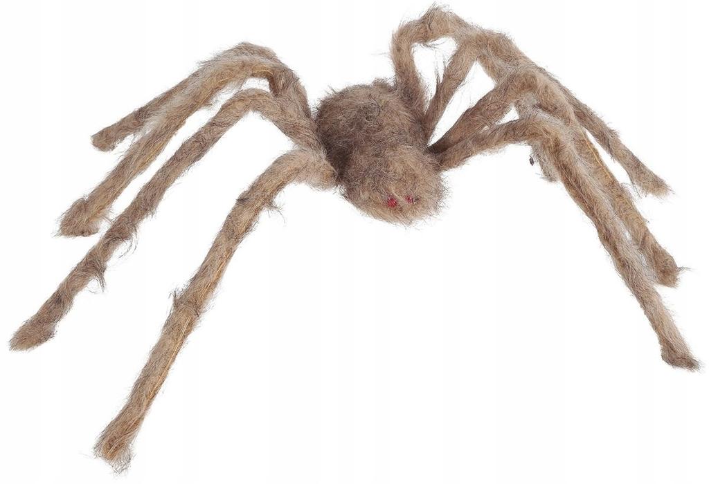 Włochaty Duży Szary Pająk Tarantula Dekoracja Ozdoba Halloween Horror 60Cm