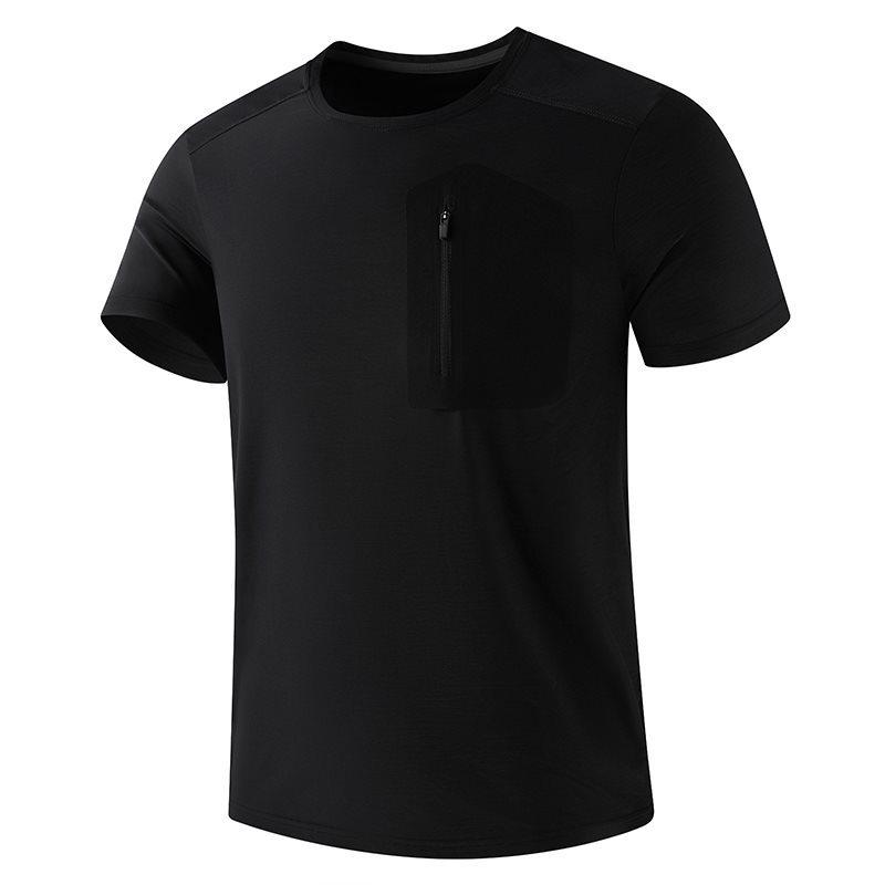 

Men s Ice Silk Quick-Dry Cycling T-Shirt - High Elastic, Lightweight, Breathable, Short Sleeve, Round Neck Sportswear Top L чёрный