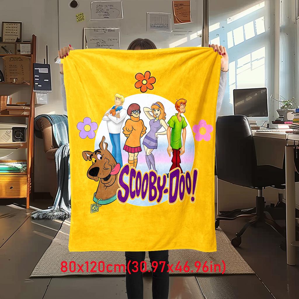 Halloween fantasy comedy adventure cartoon movie Scooby-Doo blanket soft home furnishing nap decoration four seasons warm Sherpa blanket U12