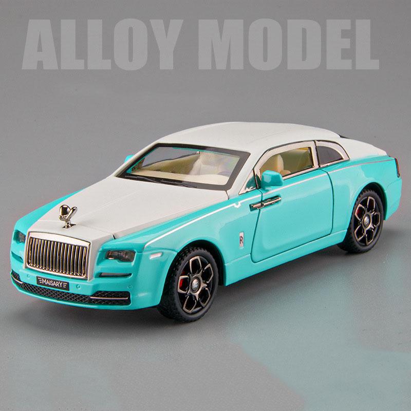 AAZH1 1:32 Rolls Royce Phantom Wraith Spielzeugautos Druckguss-Legierungsmodell mit Sound Licht Rückzieher Türen zu öffnen Autos Geschenk für den Geburtstag eines Freundes
