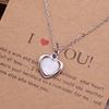 Korean version of simple personalized love cat eye necklace, fashionable and high-end women's versatile girl heart collarbone chain