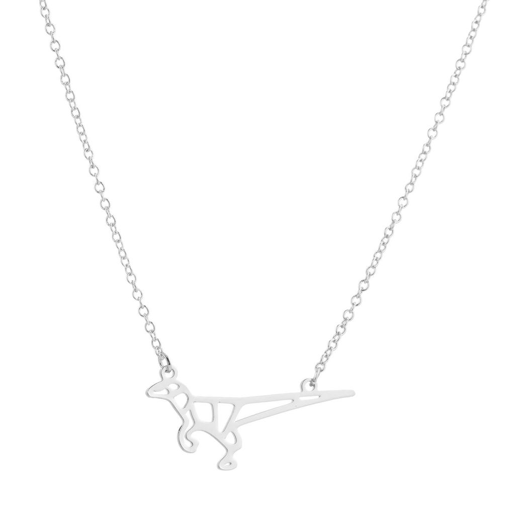 Elegant Women's Stainless Steel Origami Pendant Necklace