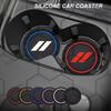 2pcs For Dodge // Emblem Challenger Ram 1500 Charger Hellcat Journey Durango Caravan Car Coaster Water n Cup Slot Non-Slip Pad