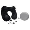 Portable Press-Inflatable U-Shaped Neck Pillow with Hump