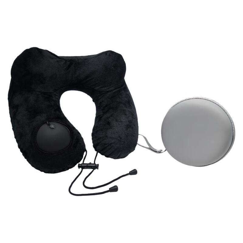 Portable Press-Inflatable U-Shaped Neck Pillow with Hump