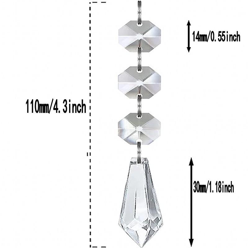 30-Piece DIY Acrylic Crystal Snowflake Ornaments for Christmas Trees and Weddings