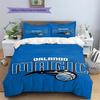 Orlando Magic Logo Pattern Bedding Set Quilt Cover Pillowcase Home Decor Gift (1 * Duvet Cover + 2 * Pillowcase, Without Core)