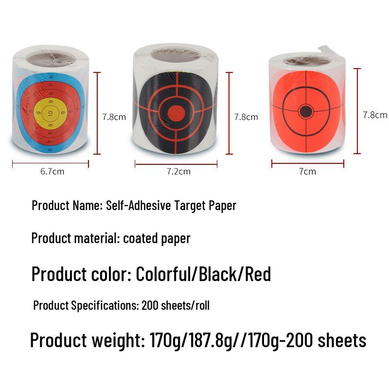Papier Cible de Tir à l'Arc Portable Auto-Adhésif Éclaboussures - Pratique, Variété de Styles