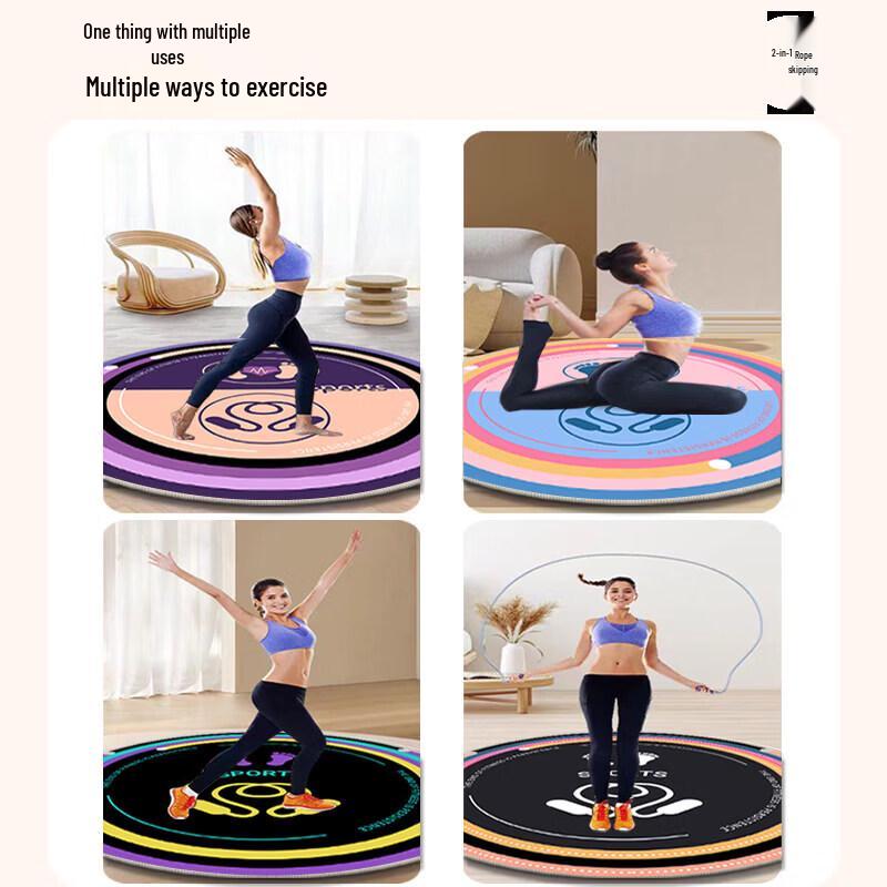 Brangdy Round Silent Jump Rope Mat with Shock Absorption