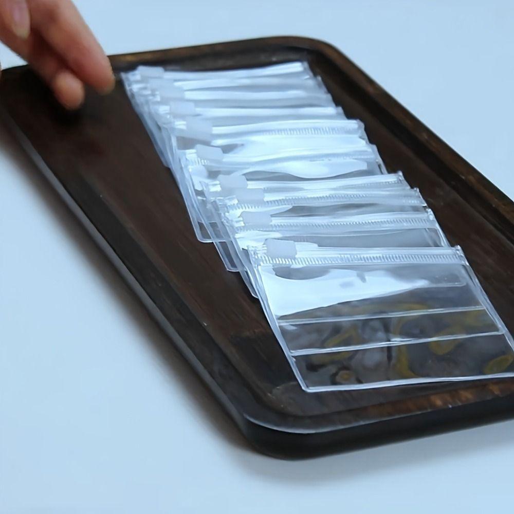 10PCS Waterproof Self‑Sealing Pill Organizer Clear Small Item Storage Bag Zipper Pill Bags  for Home